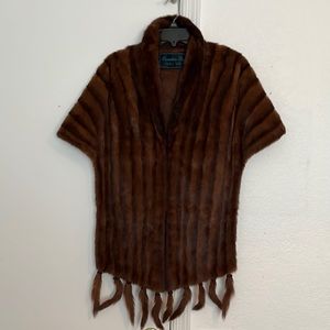 Vintage Real Fur shoulder wrap. With detachable tails!